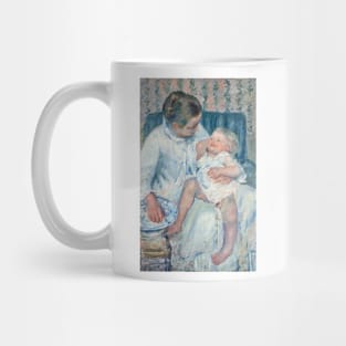 Mother About to Wash Her Sleepy Child by Mary Cassatt Mug